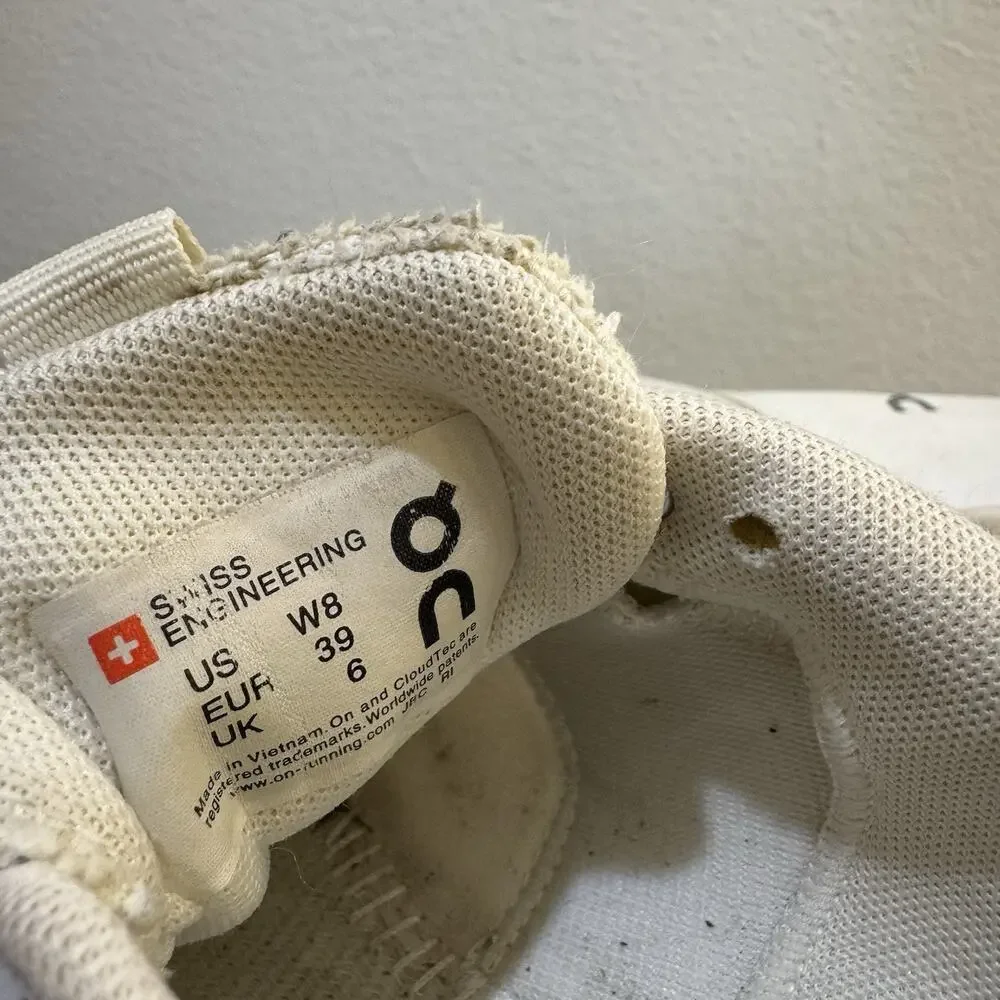 ON CLOUD TERRY WOMEN'S RUNNING SHOES SNEAKERS WHITE SIZE 8
